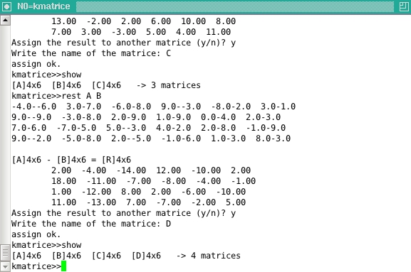 rest of matrix